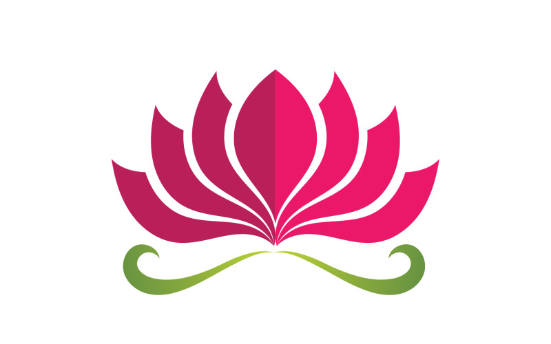 Bloem lotus yoga symbool vector design bedrijfsnaam v4