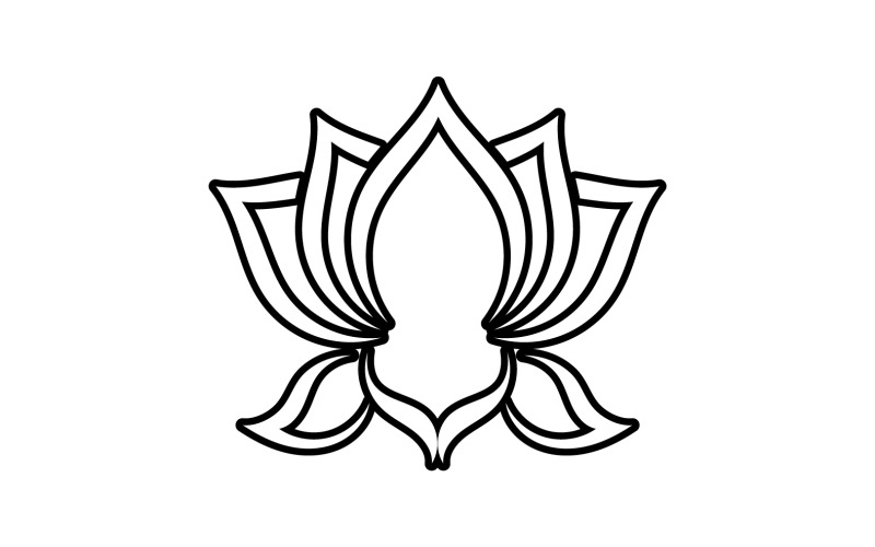 Bloem lotus yoga symbool vector ontwerp bedrijfsnaam v49