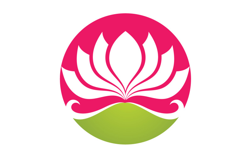 Цветок лотоса символ йоги векторный дизайн название компании v20