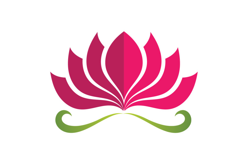 Flor de loto yoga símbolo vector diseño empresa nombre v4