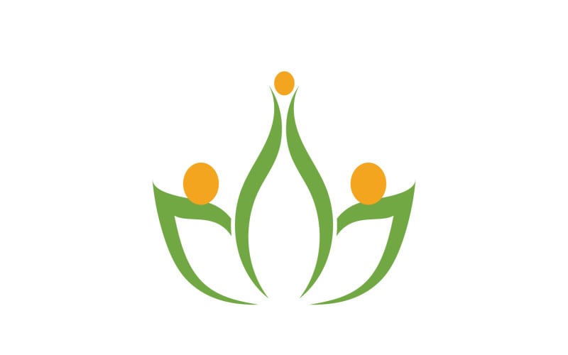Flower lotus yoga symbol vector design company name v8
