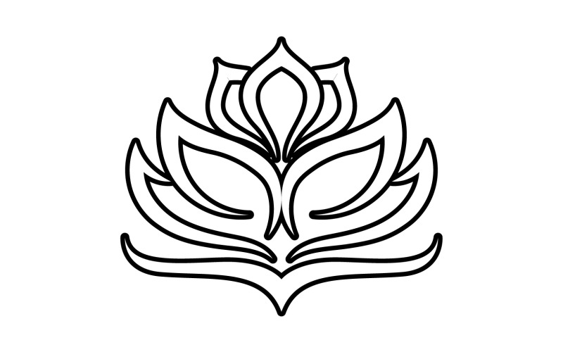 花莲瑜伽符号矢量设计公司名称v59