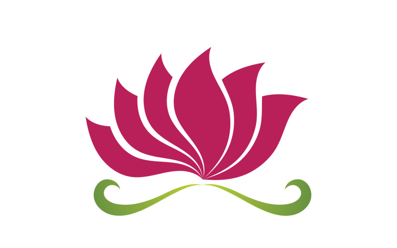 Květ lotosu jóga symbol vektor design název společnosti v3