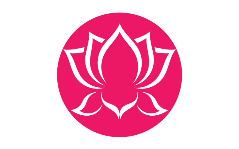 Květ lotosu jóga symbol vektorový design název společnosti v17