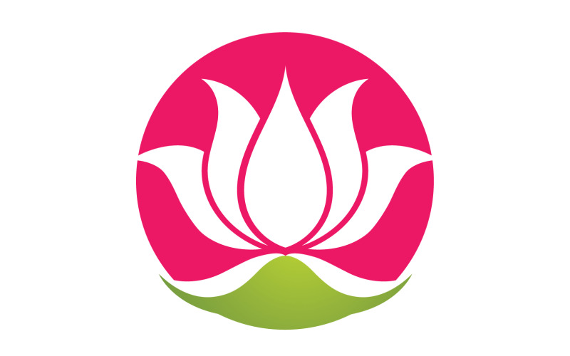 Квітка лотоса йоги символ вектор дизайн назва компанії v29