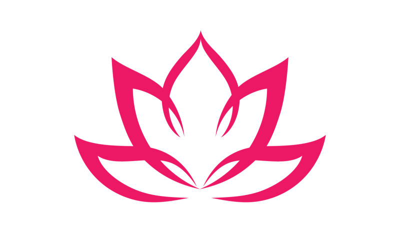 Nome da empresa de design de vetor de símbolo de ioga de flor de lótus v7