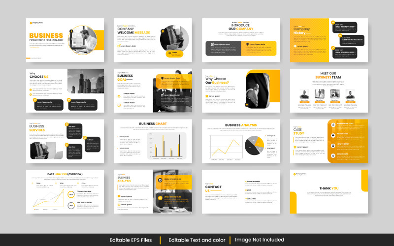 Årsrapport business powerpoint presentation bild mall och affärsförslag design