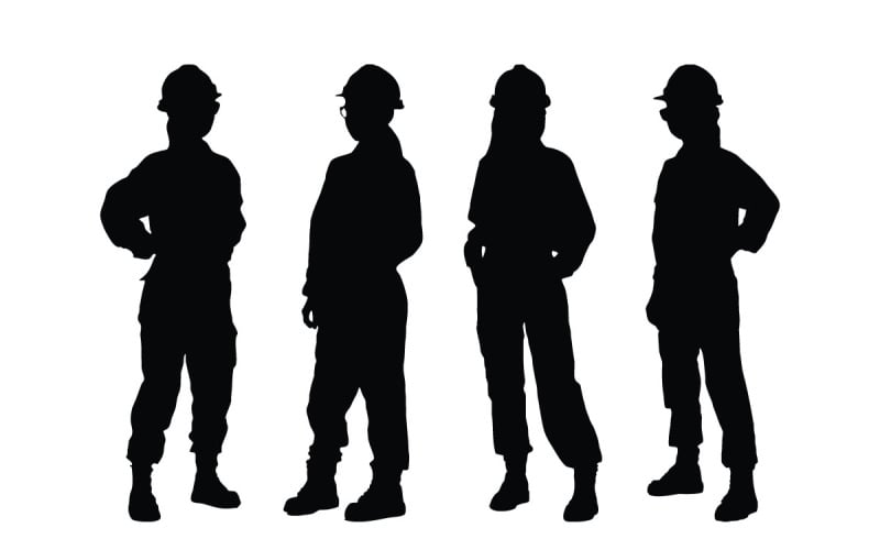Collection de silhouettes de travailleuses