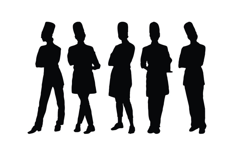 Female bakery  silhouette collection