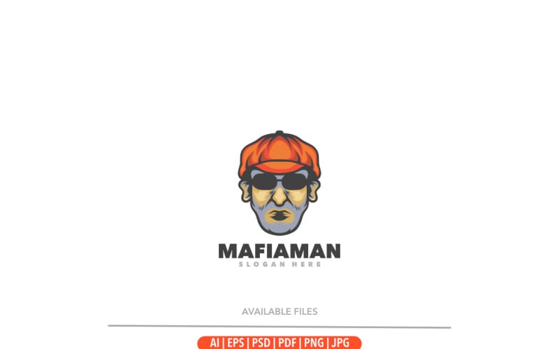 Maskot loga mafiánského starého muže