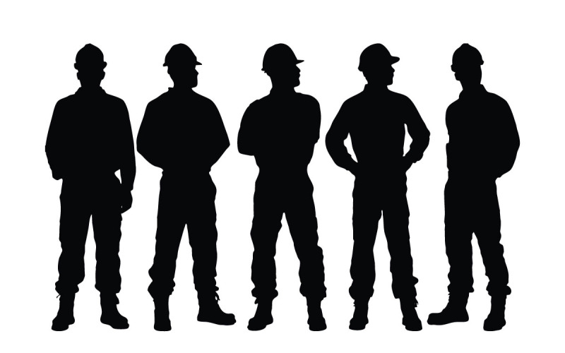 Mason silhouette vector collection