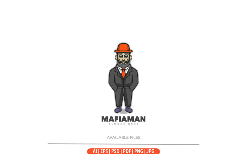 Simpatico design del logo della mascotte Mafi