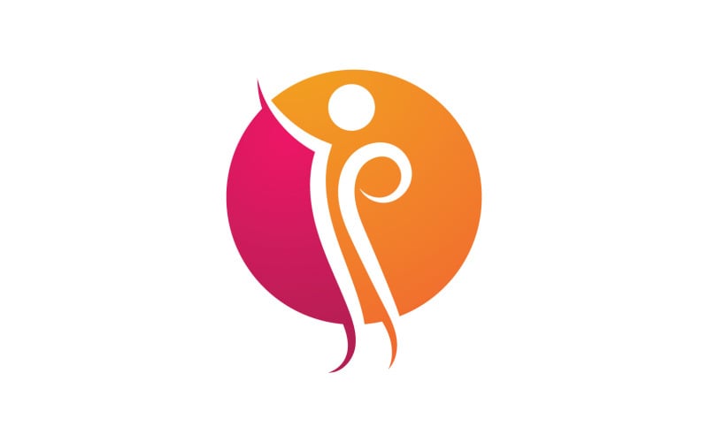 Caractère humain santé personnes logo vecteur v57
