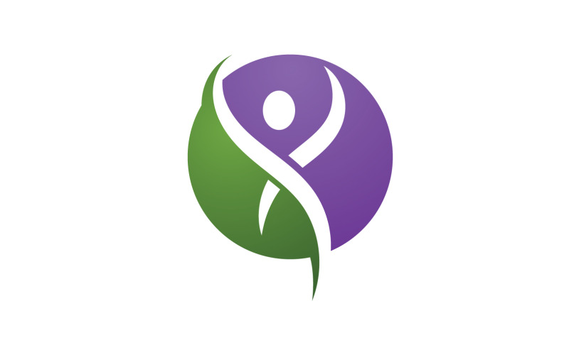 Carattere umano salute persone logo vettore v60
