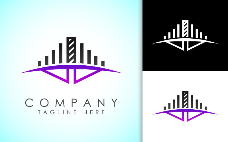 Creative abstract bridge logo design2