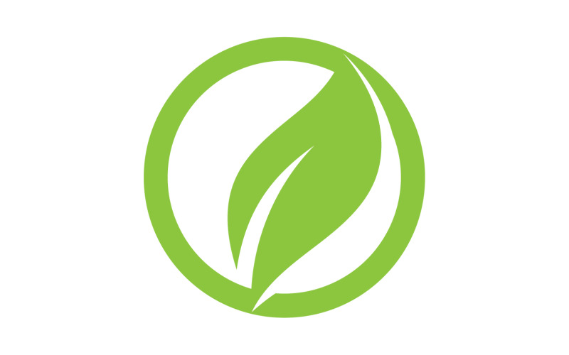 Logotipo fresco da natureza do chá verde da folha v4