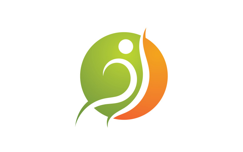 Menschlicher Charakter Gesundheit Menschen Logo Vektor v52