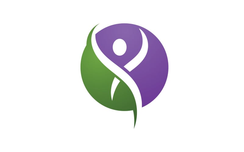 Menschlicher Charakter Gesundheit Menschen Logo Vektor v60