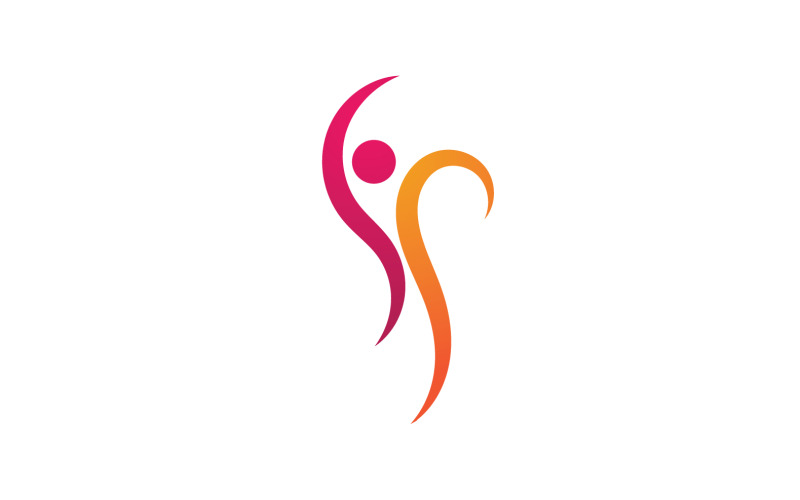 Menselijk karakter gezondheid mensen logo vector v36
