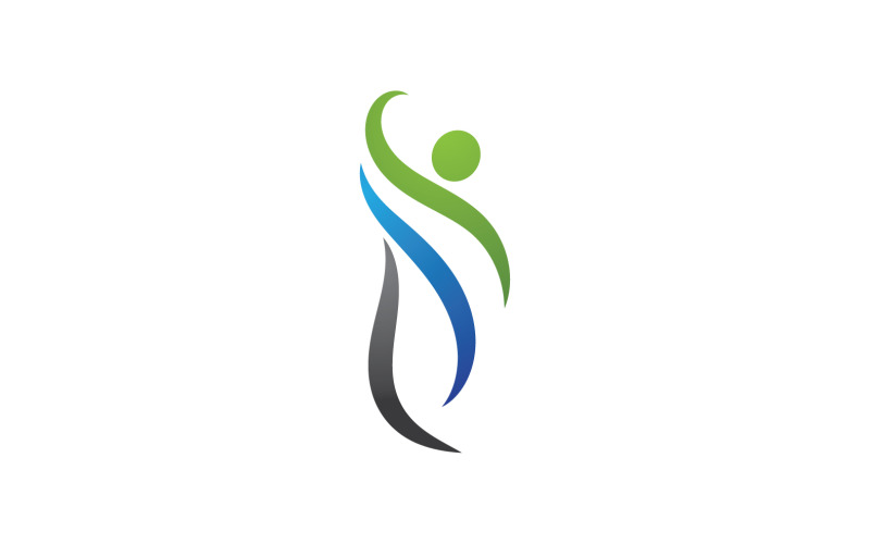 Menselijk karakter gezondheid mensen logo vector v39