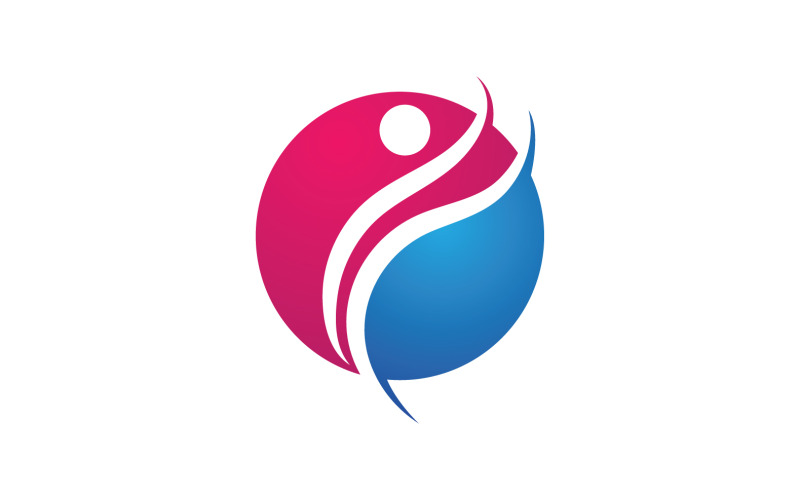 Menselijk karakter gezondheid mensen logo vector v53