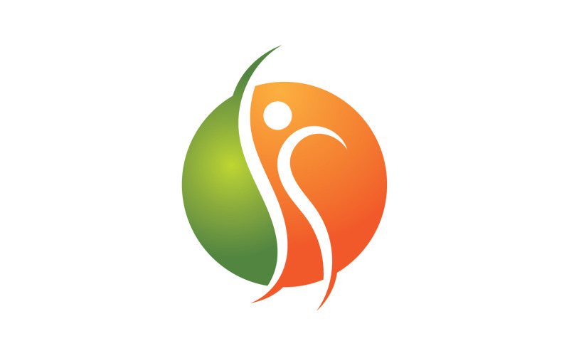 Menselijk karakter gezondheid mensen logo vector v69