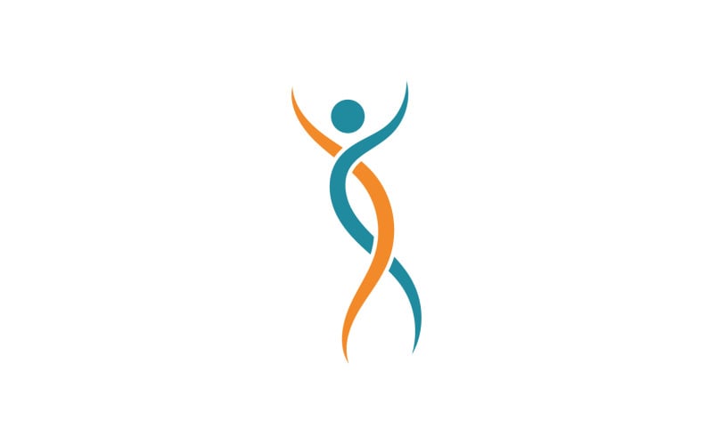 vetor de logotipo de pessoas de saúde de caráter humano v38