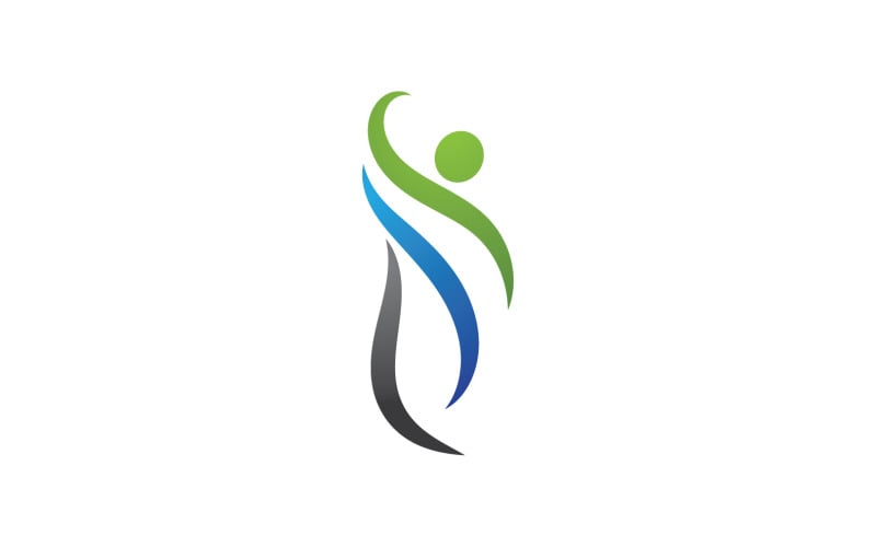 vetor de logotipo de pessoas de saúde de caráter humano v39