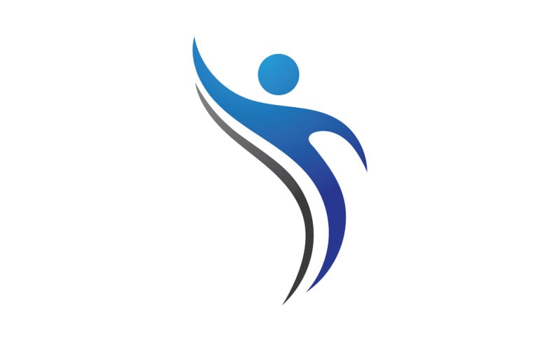 vetor de logotipo de pessoas de saúde de caráter humano v45