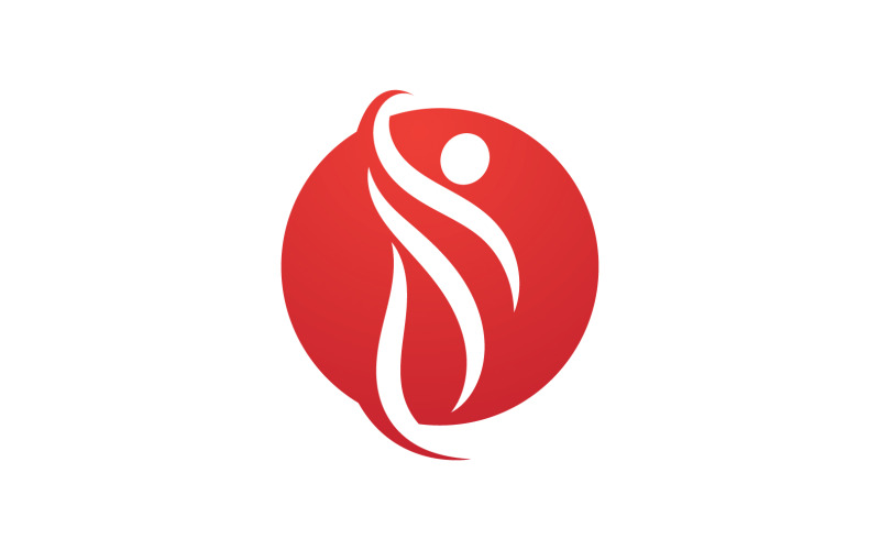 vetor de logotipo de pessoas de saúde de caráter humano v71