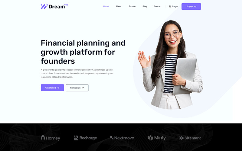 DreamHub Finance and Business HTML5-Vorlage