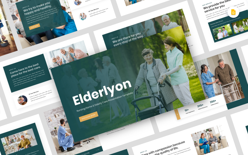 Elderlyon - Casa de repouso e modelo de apresentação do Google para idosos