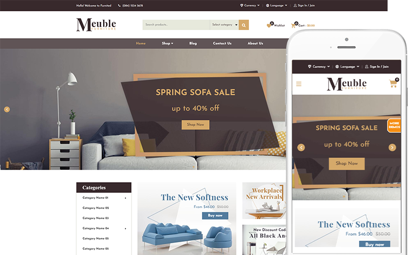 Meuble - Tema di mobili Tema WooCommerce