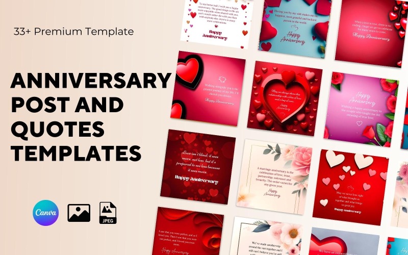 Modelli Canva Premium per post e citazioni per l'anniversario