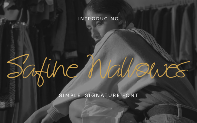 Safine Wallowes — простой фирменный шрифт