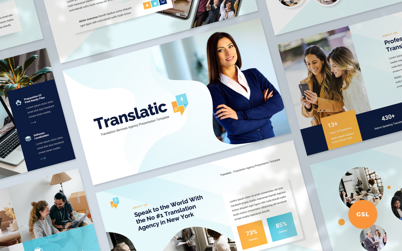 Translatic - Présentation de l'agence de traduction Modèle Google Slides