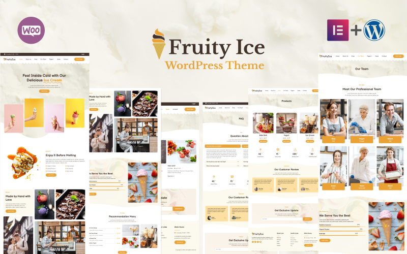 Fruity Ice - Eisdiele und Frozen Yogurt Shop WP Theme