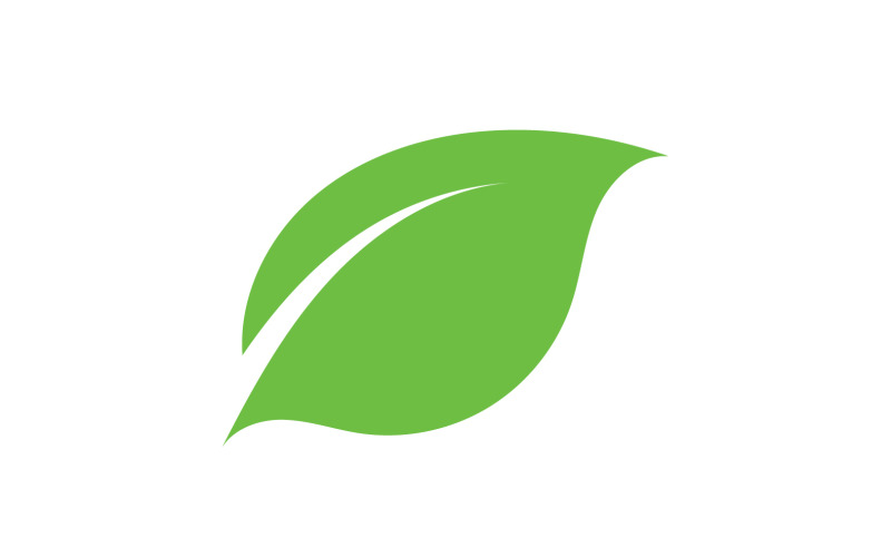 Leaf eco grönt te natur färsk logotyp vektor v8