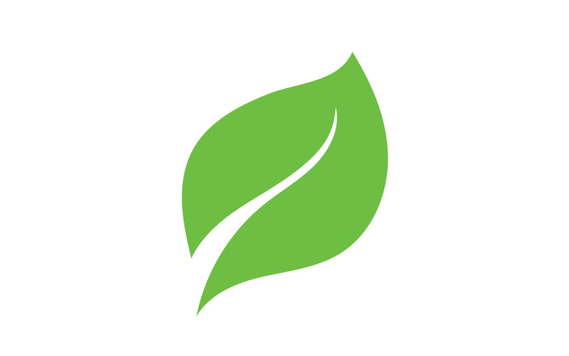 Лист эко зеленый чай природа свежий логотип вектор v6
