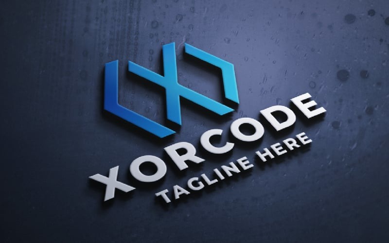 Шаблон логотипа Xor Code Pro
