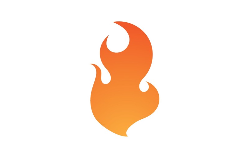 Alev ateşi sıcak yanık logo vektörü v3