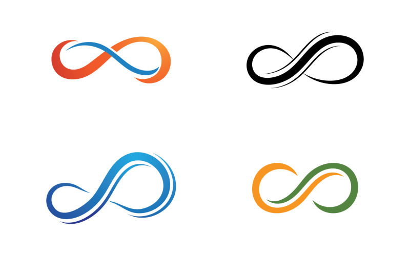 Boucle conception ligne infini logo vecteur v18