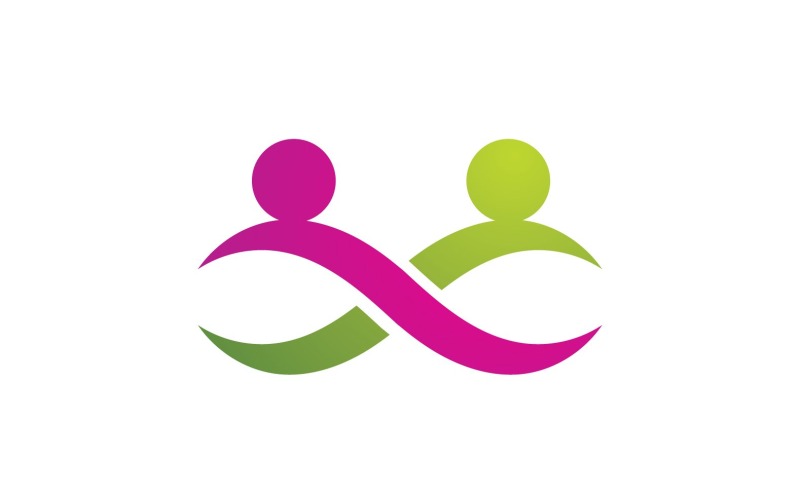 Création de logo de groupe d'équipe de personnes Infinity pour l'entreprise v10
