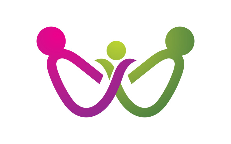 Diseño de logotipo de grupo de equipo de personas infinitas para empresa v14