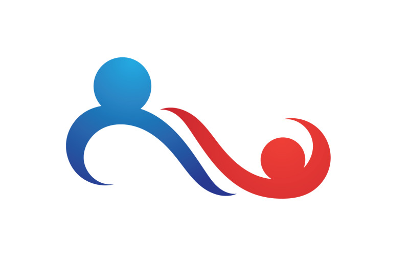 Diseño de logotipo de grupo de equipo de personas infinitas para empresa v20