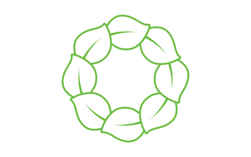 Feuille éco thé vert nature frais logo vecteur v29