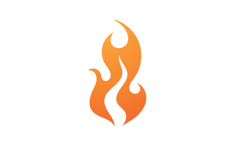 Flame fire hot burn logo vector v7