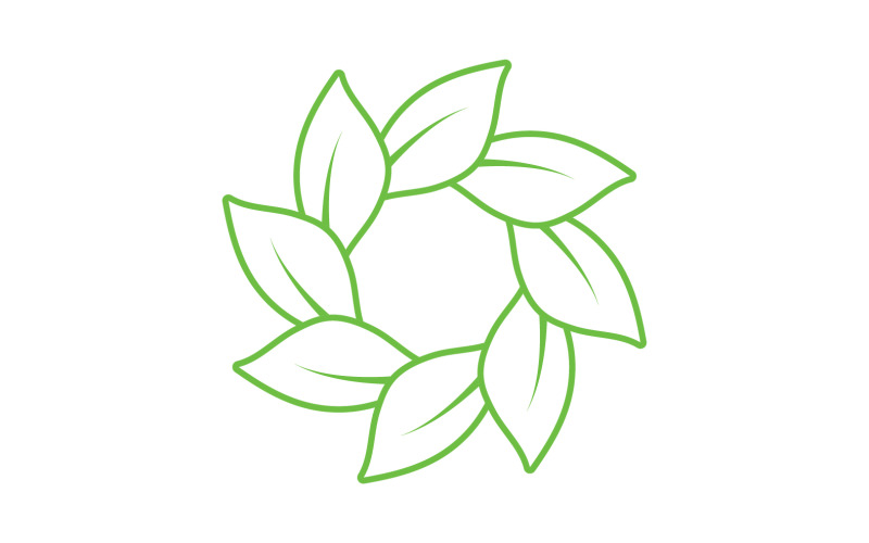 Foglia eco tè verde natura logo fresco vettore v31