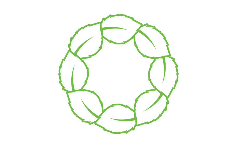 Vector V28 Leaf eco green tea nature fresh logo vector v28