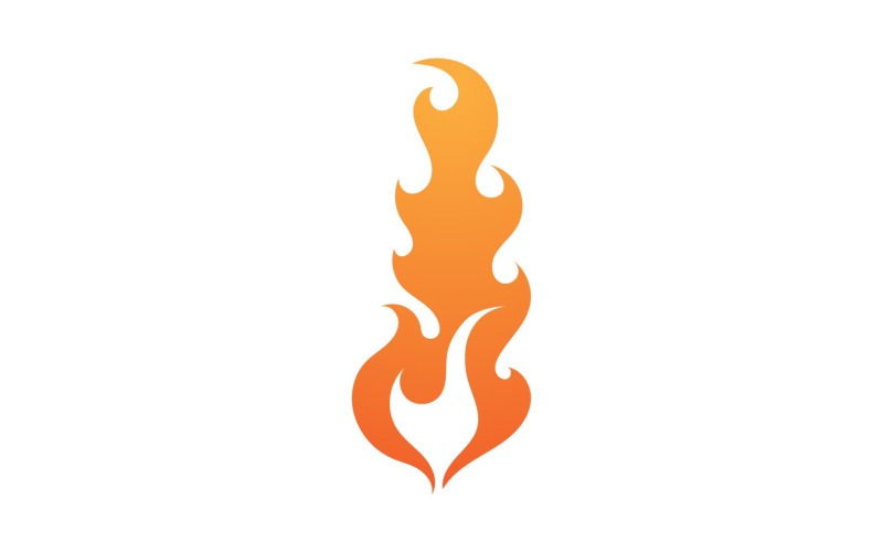 Llama fuego caliente quemar logo vector v5